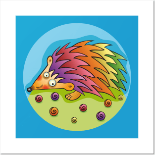 Colorful Hedgehog Posters and Art